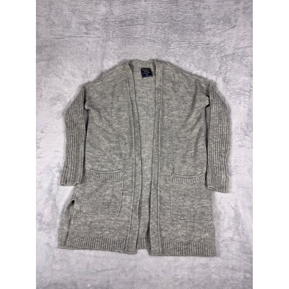 Abercrombie & Fitch Cardigan Sweater Womens XS Gray k Long Sleeve Open